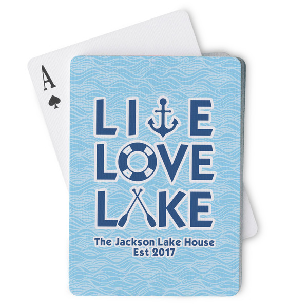Custom Live Love Lake Playing Cards (Personalized)