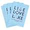 Live Love Lake Playing Cards - Hand Back View