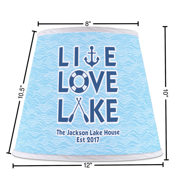 Live Love Lake Poly Film Empire Lampshade - Dimensions