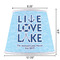 Live Love Lake Poly Film Empire Lampshade - Dimensions