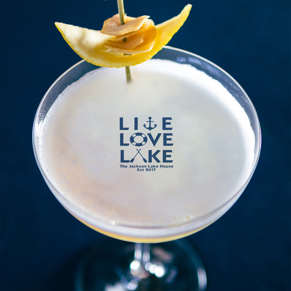 Live Love Lake Printed Drink Topper - Small - In Context