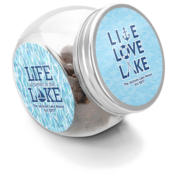 Custom Live Love Lake Puppy Treat Jar (Personalized)