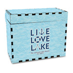 Live Love Lake Wood Recipe Box - Full Color Print (Personalized)