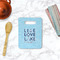 Live Love Lake Rectangle Trivet with Handle - LIFESTYLE