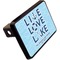 Live Love Lake Rectangular Car Hitch Cover w/ FRP Insert (Angle View)