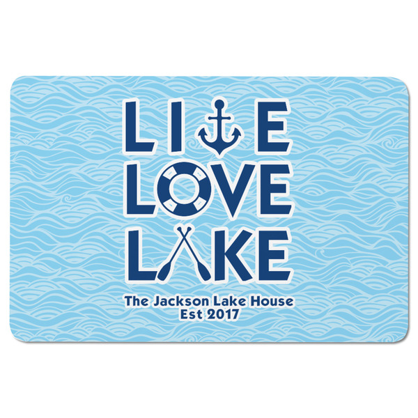 Live Love Lake Rectangular Fridge Magnet - FRONT