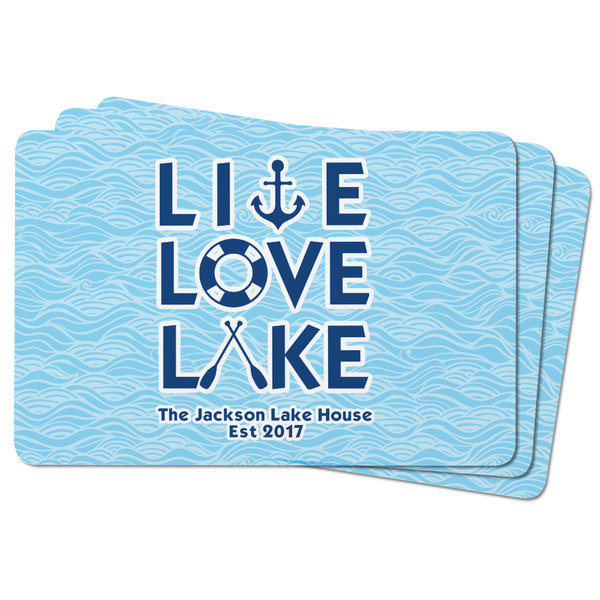 Live Love Lake Rectangular Fridge Magnet - THREE