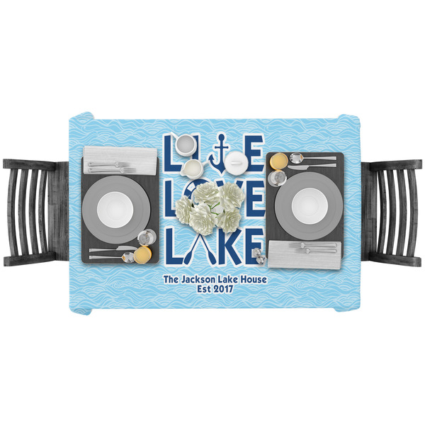 Live Love Lake Rectangular Tablecloths - LIFESTYLE