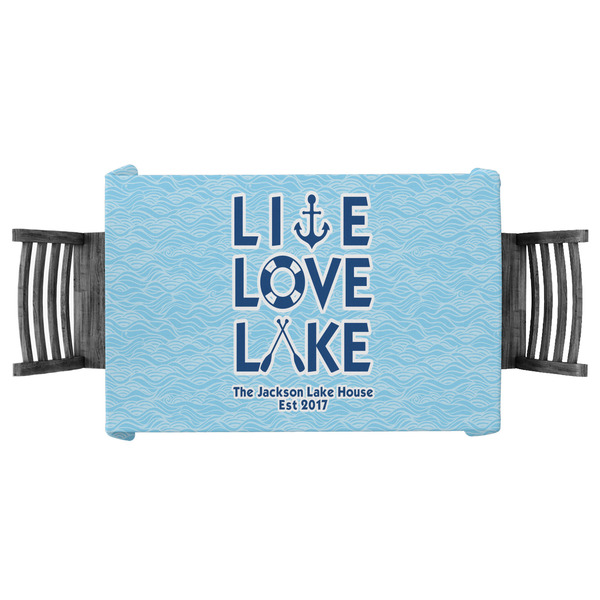 Custom Live Love Lake Tablecloth - 58"x58" (Personalized)