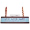 Live Love Lake Red Mahogany Nameplates with Business Card Holder - Straight