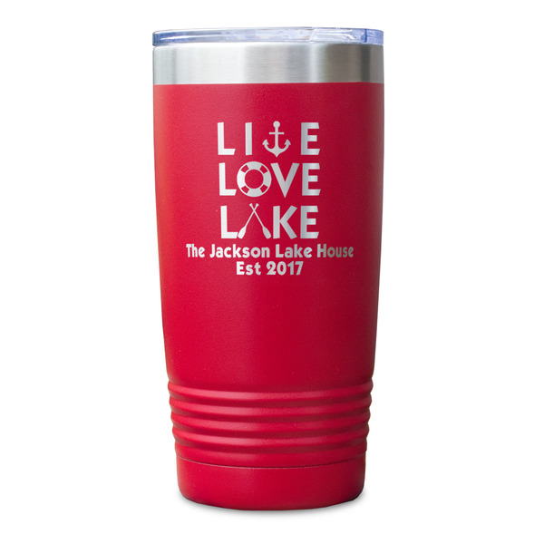 Live Love Lake Red Polar Camel Tumbler - 20oz - Single Sided - Approval