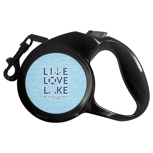 Custom Live Love Lake Retractable Dog Leash - Medium (Personalized)