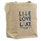 Live Love Lake Reusable Cotton Grocery Bag - Front View