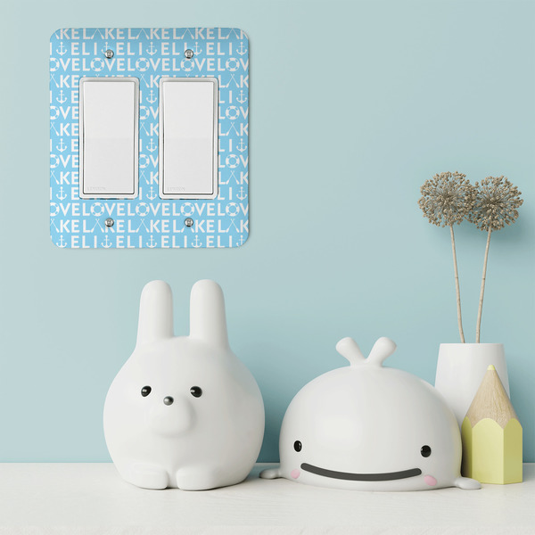 Live Love Lake Rocker Light Switch Covers - Double - IN CONTEXT