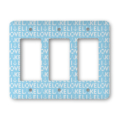Live Love Lake Rocker Style Light Switch Cover - Three Switch