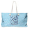 Live Love Lake Large Rope Tote Bag - Front View