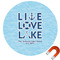 Live Love Lake Round Car Magnet