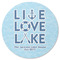 Live Love Lake Round Coaster Rubber Back - Single