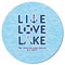 Live Love Lake Round Fridge Magnet - FRONT