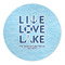 Live Love Lake 5' Round Indoor Area Rug (Personalized)