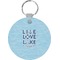 Live Love Lake Round Plastic Keychain (Personalized)