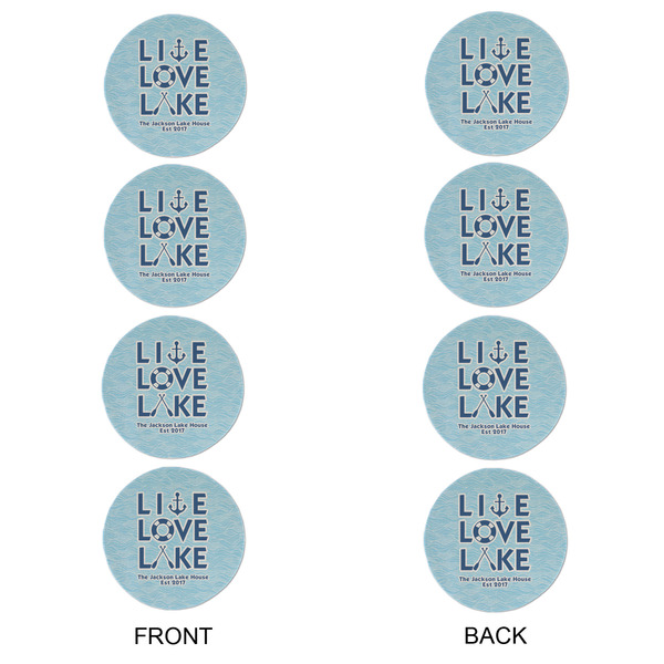 Live Love Lake Round Linen Placemats - APPROVAL Set of 4 (double sided)