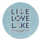 Live Love Lake Round Linen Placemats - FRONT (Double Sided)