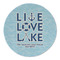 Live Love Lake Round Linen Placemats - FRONT (Single Sided)