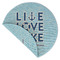 Live Love Lake Round Linen Placemats - Front (folded corner double sided)