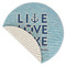 Live Love Lake Round Linen Placemats - Front (folded corner single sided)