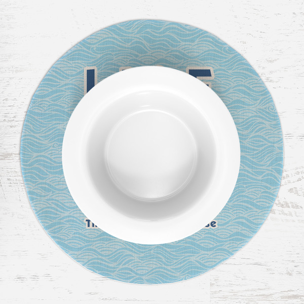 Live Love Lake Round Linen Placemats - LIFESTYLE (single)
