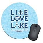 Live Love Lake Round Mouse Pad (Personalized)
