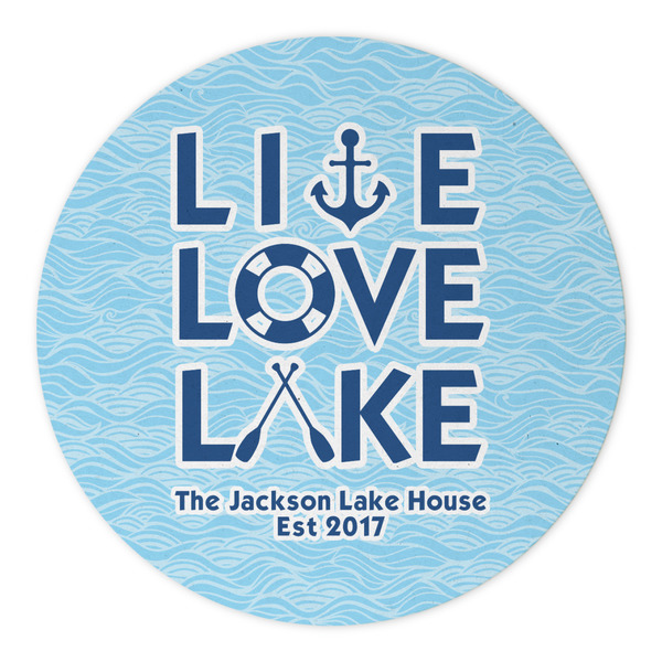 Live Love Lake Round Paper Coaster - Approval