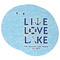 Live Love Lake Round Paper Coaster - Main