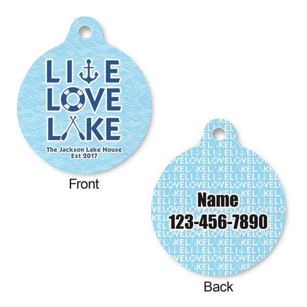 Live Love Lake Round Pet ID Tag - Large - Approval