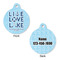 Live Love Lake Round Pet ID Tag - Large - Approval