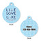 Live Love Lake Round Pet Tag - Front & Back