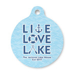 Live Love Lake Round Pet ID Tag - Small (Personalized)