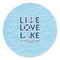 Live Love Lake Round Stone Trivet - Front View