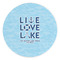 Live Love Lake Round Stone Trivet (Personalized)