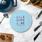Live Love Lake Round Stone Trivet - In Context View