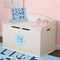 Live Love Lake Round Wall Decal on Toy Chest