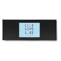 Live Love Lake Rubber Bar Mat (Personalized)