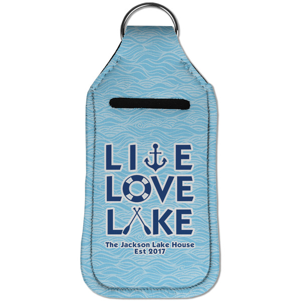 Live Love Lake Sanitizer Holder Keychain - Large (Front)