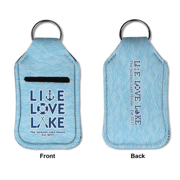 Live Love Lake Sanitizer Holder Keychain - Small APPROVAL (Flat)