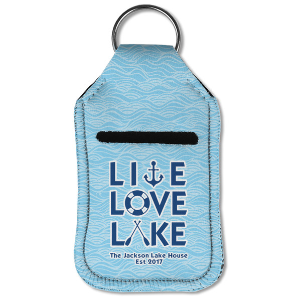 Live Love Lake Sanitizer Holder Keychain - Small (Front Flat)
