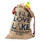 Live Love Lake Santa Bag - Front (stuffed w toys) PARENT