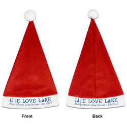 Live Love Lake Santa Hat - Front & Back (Personalized)