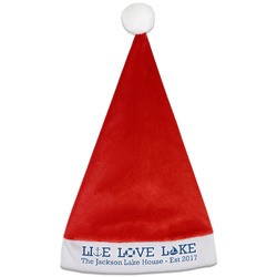 Live Love Lake Santa Hat - Front (Personalized)
