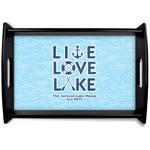 Live Love Lake Black Wooden Tray - Small (Personalized)